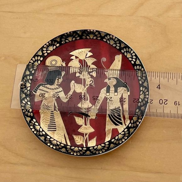 Egyptian Porcelain Plate Trinket Tray Fathi Mahmoud Egypt Limoges King Tut - Picture 9 of 9